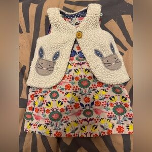 Baby Boden vest and dress 12-18mo